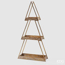 EDG Enzo De Gasperi | Espositore Pino Natalizio tre ripiani in metallo H 119 cm / H 80 cm