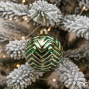 Enzo De Gasperi Palla Zigzag in Vetro Natale 2025
