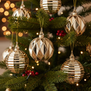 Enzo De Gasperi Palla Linee in Vetro Natale 2025