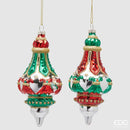 Enzo De Gasperi Decoro Trottola Regale in Vetro Natale 2025