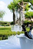 Set 4 Flute + Secchiello Champagne trasparente Baroque&Rock Baci Milano