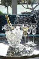 Set 4 Flute + Secchiello Champagne trasparente Baroque&Rock Baci Milano