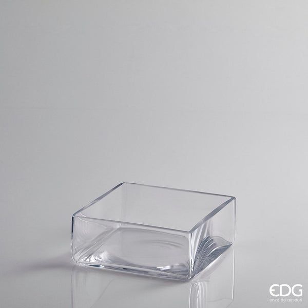 Vaso vasca quadrato in vetro EDG Enzo De Gasperi