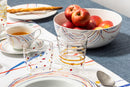 Set Bicchieri conici Carnival 6 pz.in vetro con decori Fatti a Mano Galbiati