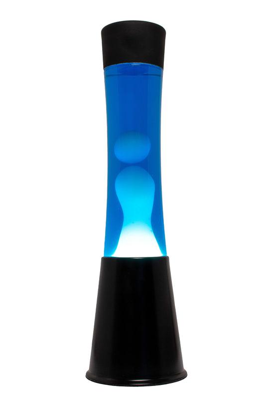 Lampada da Tavolo Tower Lava Lamp Base Nera e Liquido Blu  Fisura