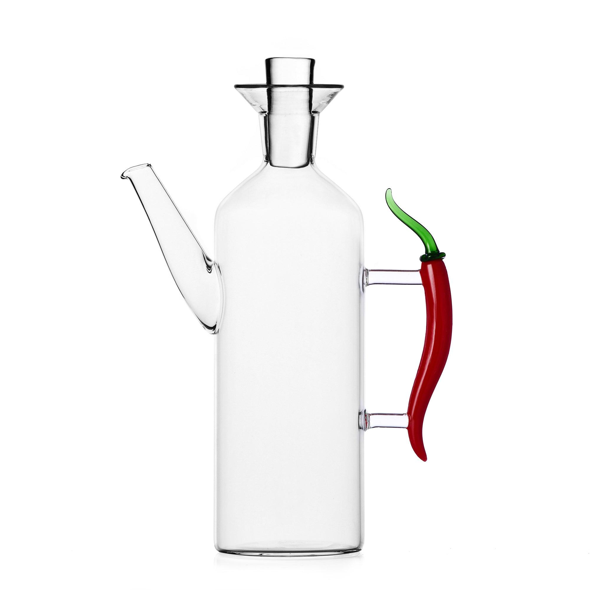 Brocca In Vetro Borosilicato Ichendorf – Design Peperoncino, Collezione Vegetables, 150 Cl, Fatta A Mano In Italia