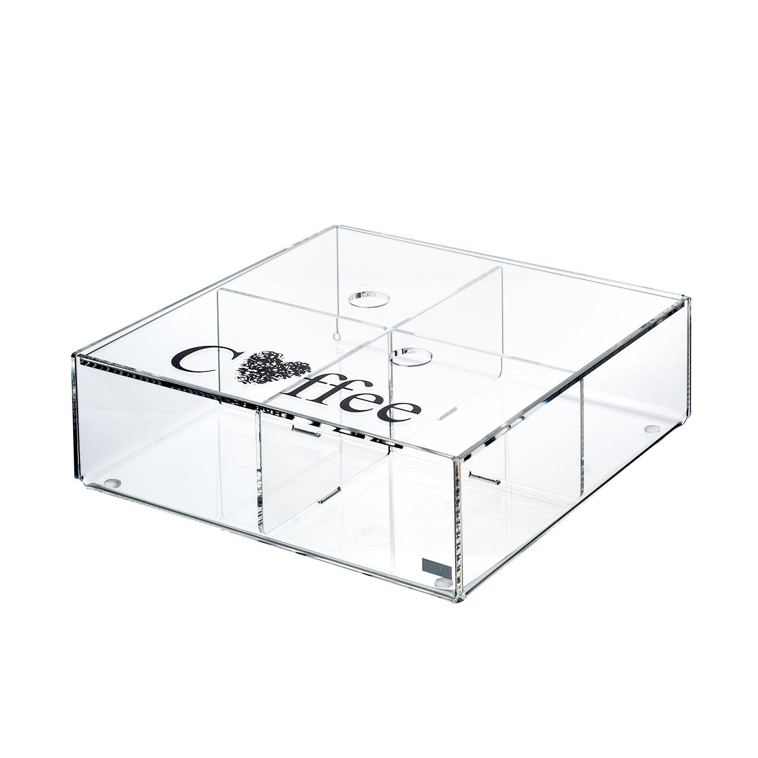 Cassetto Portacapsule Caffè 32x29xH10 Cm – 3 Scomparti, Colore Tortora, Perfetto Per Tenere In Ordine Le Tue Cialde