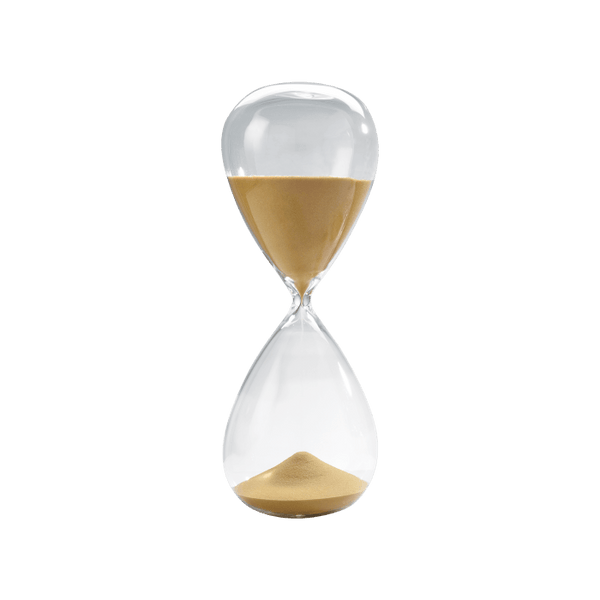 Clessidra in vetro con sabbia colorata tempo 60 minuti  H. 30 MASCAGNI