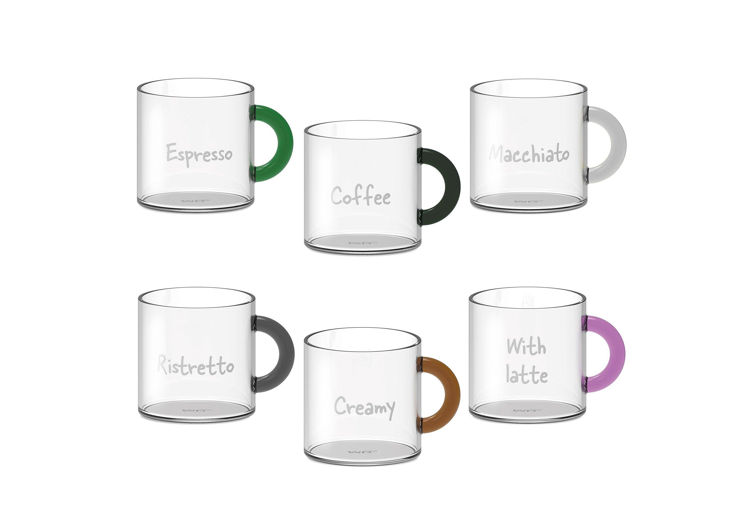 BOILMERIT Set 4 Tazzine Da Caffè In Vetro Borosilicato - 141,7 Ml - Resistenti Agli Sbalzi Termici (-15°C A 150°C) - Lavabili In Lavastoviglie