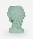 Scultura Antinoos Head Vaso Verde Menta Sophia