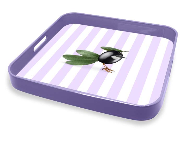 Vassoio Quadrato 34x34 cm con Decoro WD Lifestyle