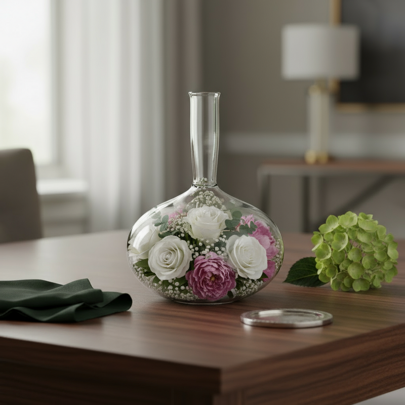 EDG Enzo De Gasperi | Ampolla contenitore in vetro trasparente