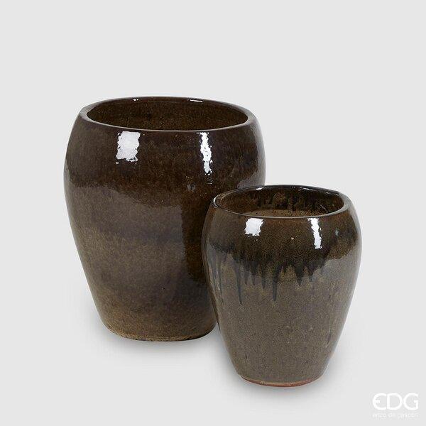 Vaso Bombato Glaze ceramica smaltata Waterproof By EDG Enzo De Gasperi