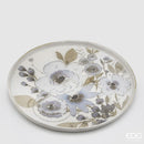 Piatto piano Feng Flor in ceramica decorato Ø 22 cm EDG Enzo De Gasperi