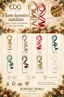 EDG Enzo De Gasperi | Filante decorativo Natalizio - 8 Colori