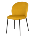 Capodarte | Sedia Meggie in metallo con seduta imbottita in tessuto