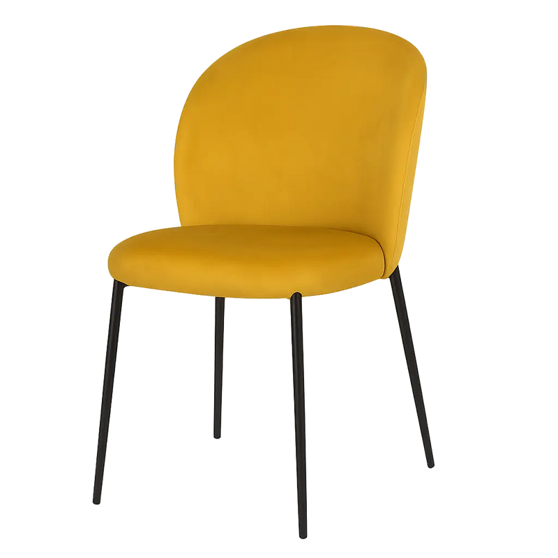 Capodarte | Sedia Meggie in metallo con seduta imbottita in tessuto