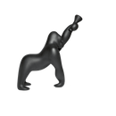 Lampada da tavolo Kong XS Nero QEEBOO