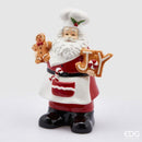 Enzo De Gasperi Contenitore Babbo Natale Cuoco in Ceramica