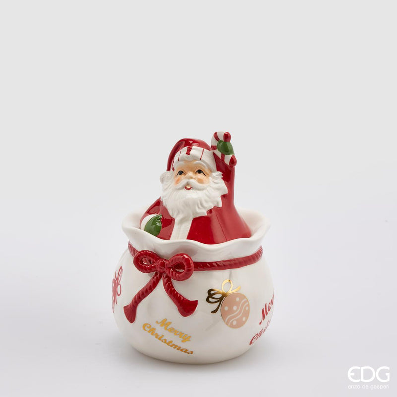 Enzo De Gasperi Contenitore Sacco Babbo Natale\Pino  in Ceramica