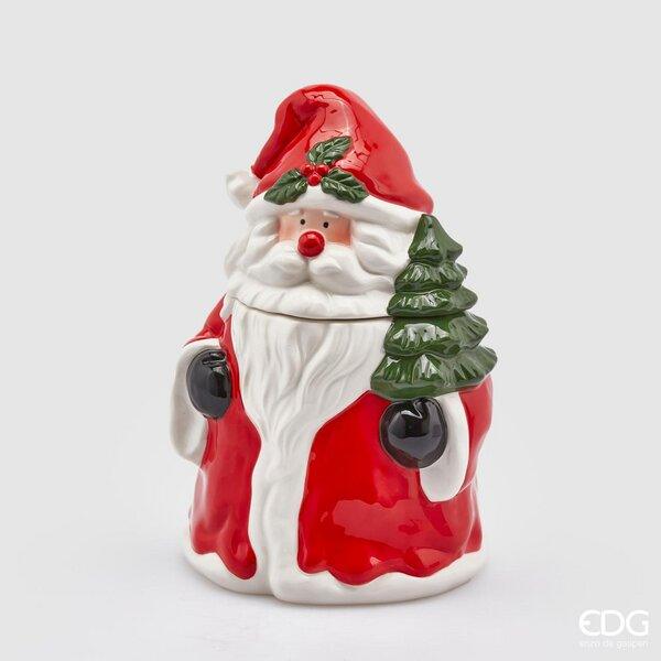 Enzo De Gasperi Contenitore Babbo Natale/Pupazzo di Neve in Ceramica