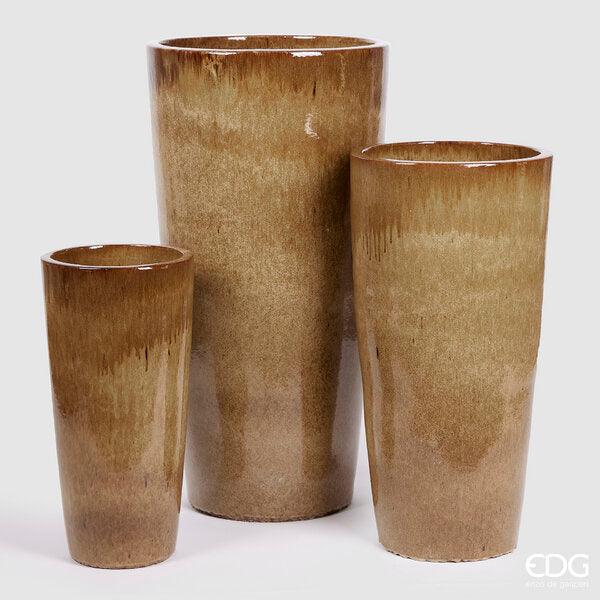 Vaso Glaze rotondo ceramica smaltata Waterproof EDG Enzo De Gasperi
