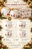 Easy Life | Tazza Natalizia in porcellana 400 ml con box Let It Snow - 4 Decori