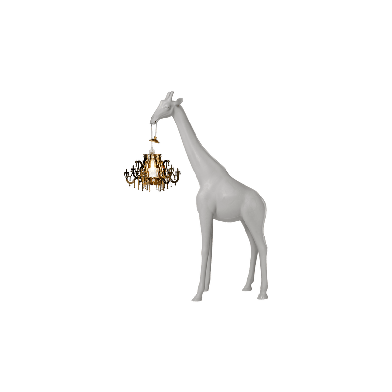 Lampada polietilene Giraffa In Love XS Bianco QEEBOO