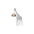 Lampada polietilene Giraffa In Love XS Bianco QEEBOO