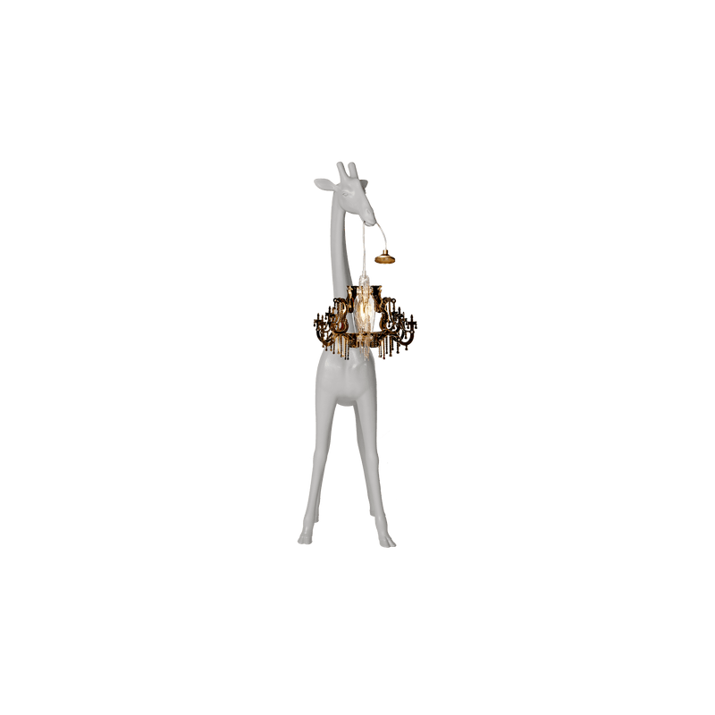 Lampada polietilene Giraffa In Love XS Bianco QEEBOO