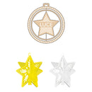 Vesta Kit 3 Decorazioni Natalizie in cristallo acrilico