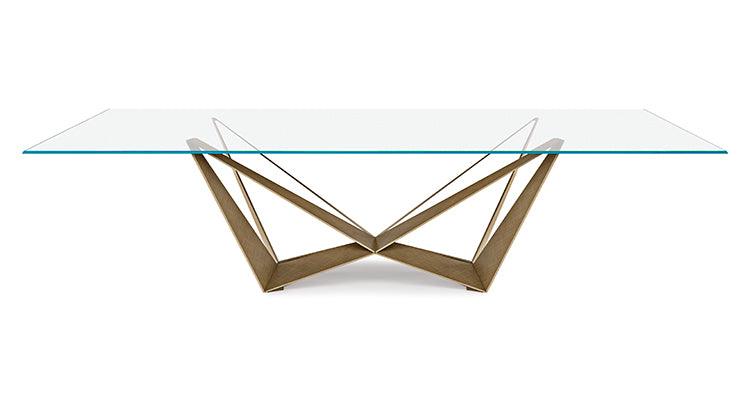 Tavolo Metallo 200x106 cm con Piano vetro Skorpio Cattelan Italia