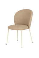 Capodarte | Sedia Meggie in metallo con seduta imbottita in tessuto