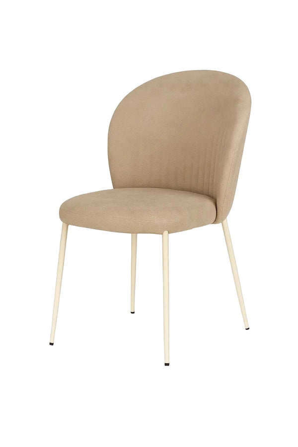 Capodarte | Sedia Meggie in metallo con seduta imbottita in tessuto