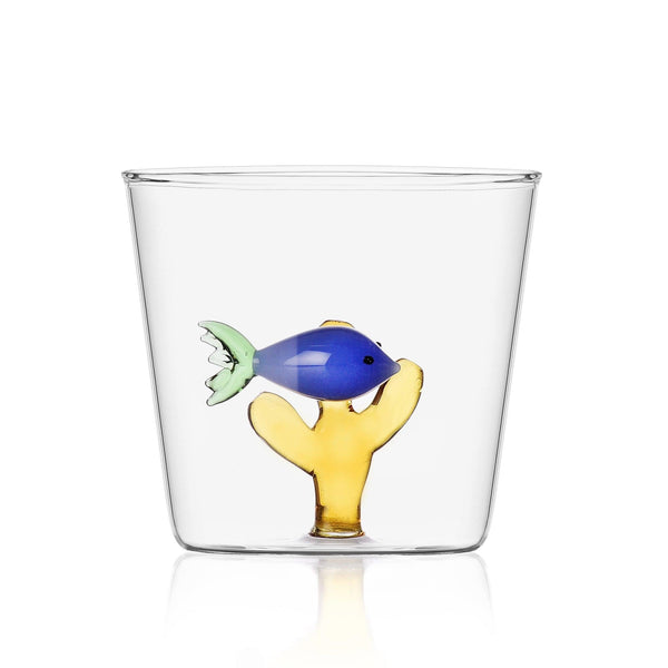 Bicchiere con Pesce in vetro Borosilicato Marine Garden Ichendorf Milano