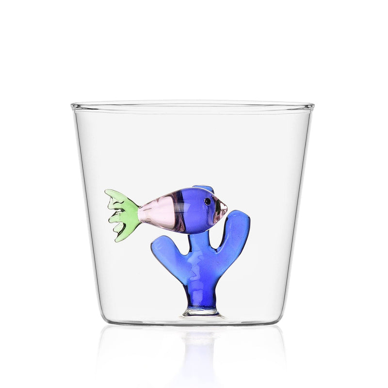 Bicchiere con Pesce in vetro Borosilicato Marine Garden Ichendorf Milano