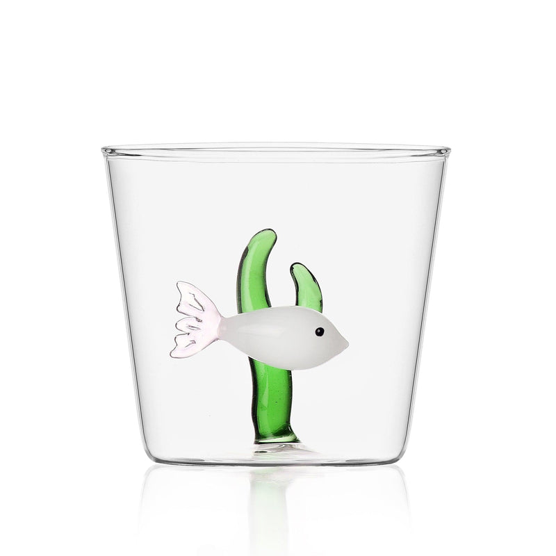 Bicchiere con Pesce in vetro Borosilicato Marine Garden Ichendorf Milano