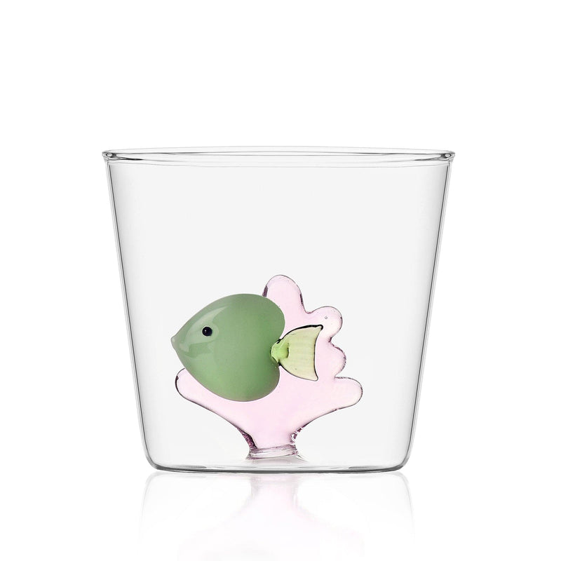 Bicchiere con Pesce in vetro Borosilicato Marine Garden Ichendorf Milano