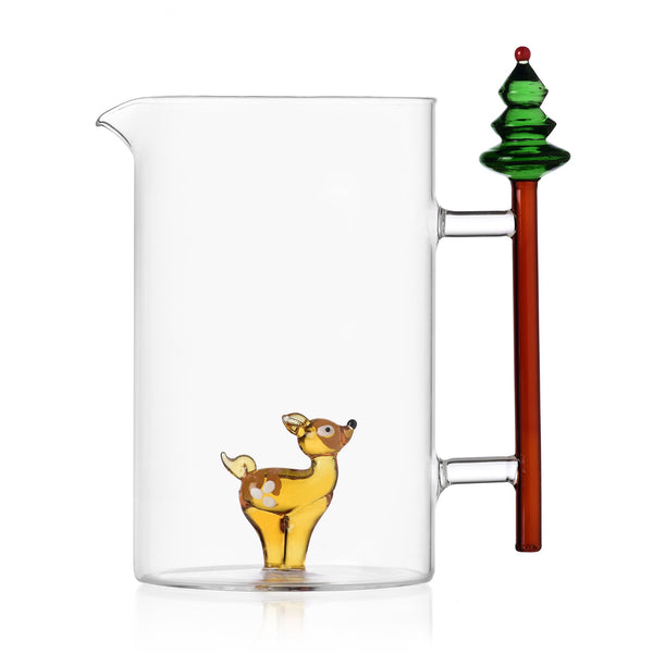 Ichendorf Milano | Brocca decorativa in vetro borosilicato "Woodland Tales" Natale 2025