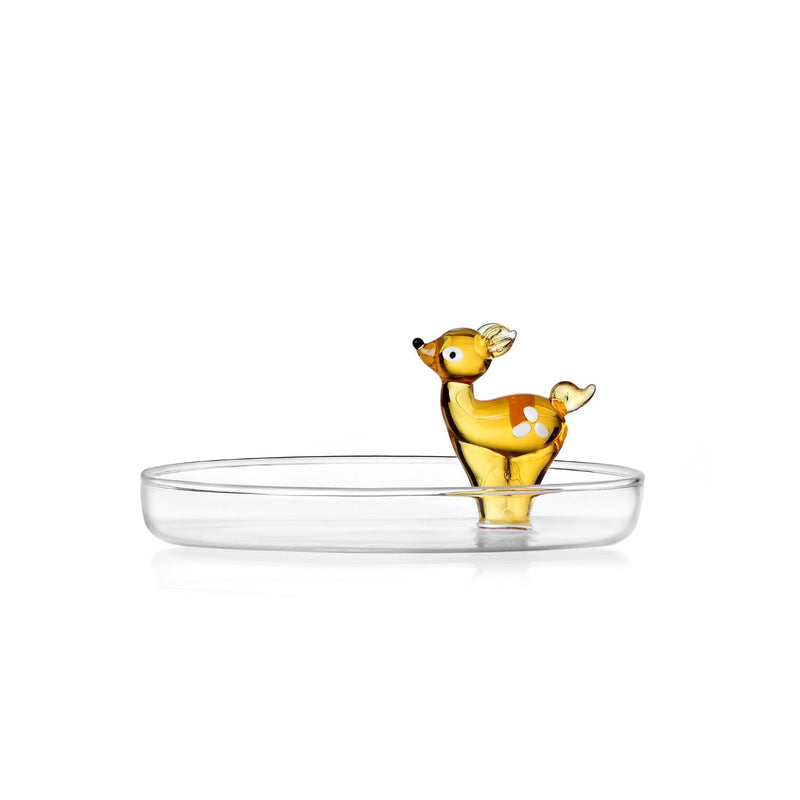 Ichendorf Milano | Piatto con cerbiatto in vetro borosilicato "Woodland Tales" Natale 2025