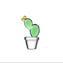 Fermacarte in vetro Borosilicato Cactus Desert Plant Ichendorf Milano