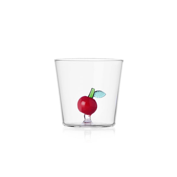 Ichendorf Bicchiere in vetro con decoro Natale 2024 Red Apple fatto a Mano ✋🏻