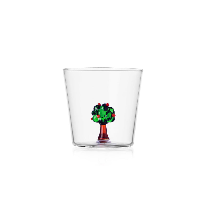 Ichendorf Bicchiere in vetro con decoro Natale 2024 Red Apple fatto a Mano ✋🏻