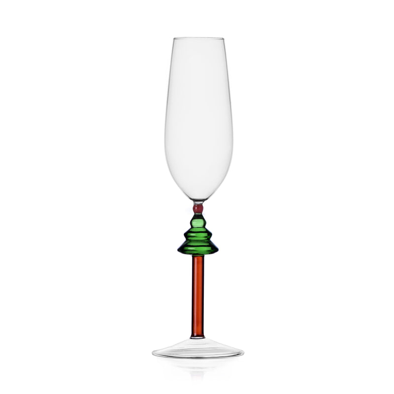 Ichendorf Set 6 pz. Bicchiere Flute in vetro Albero dei Desideri 🎅🎄Natale 2024 Wooland Tales Fatto a mano