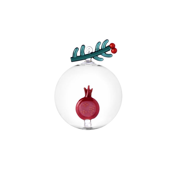 Ichendorf Milano | Palla con melograno in vetro borosilicato Natale 2025 "Botanica"