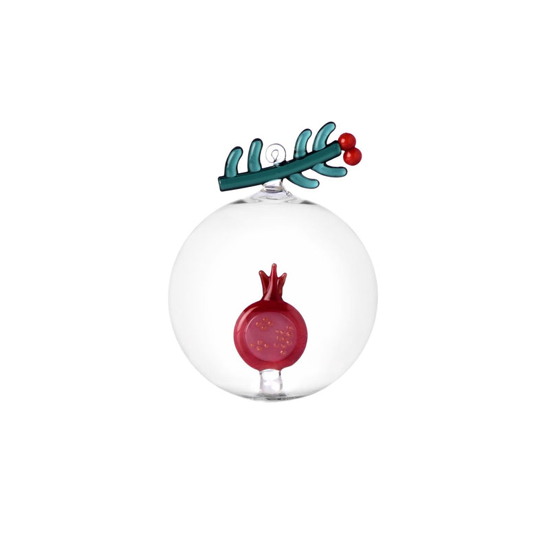 Ichendorf Milano | Palla con melograno in vetro borosilicato Natale 2025 "Botanica"