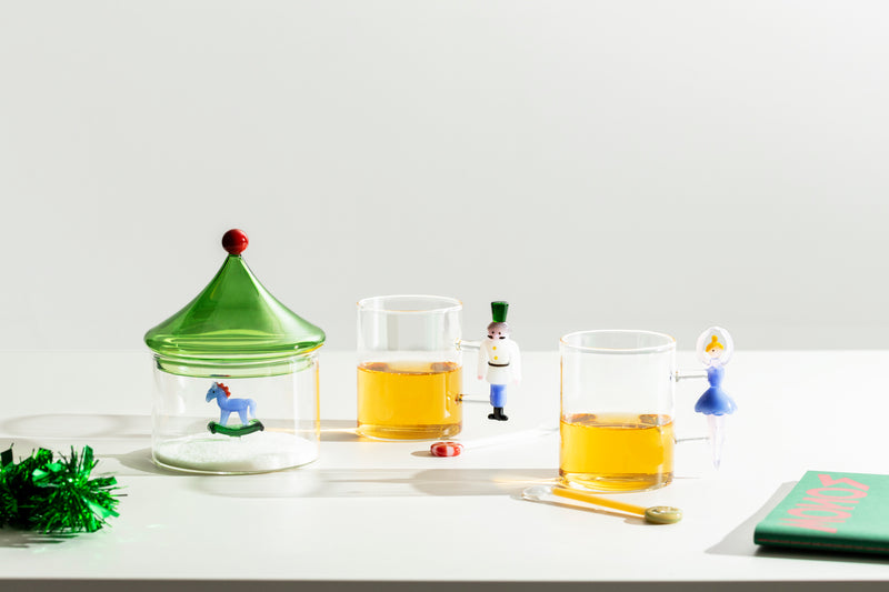 Ichendorf Milano | Tazza Natalizia decorata in vetro Natale 2025 "Schiaccianoci"