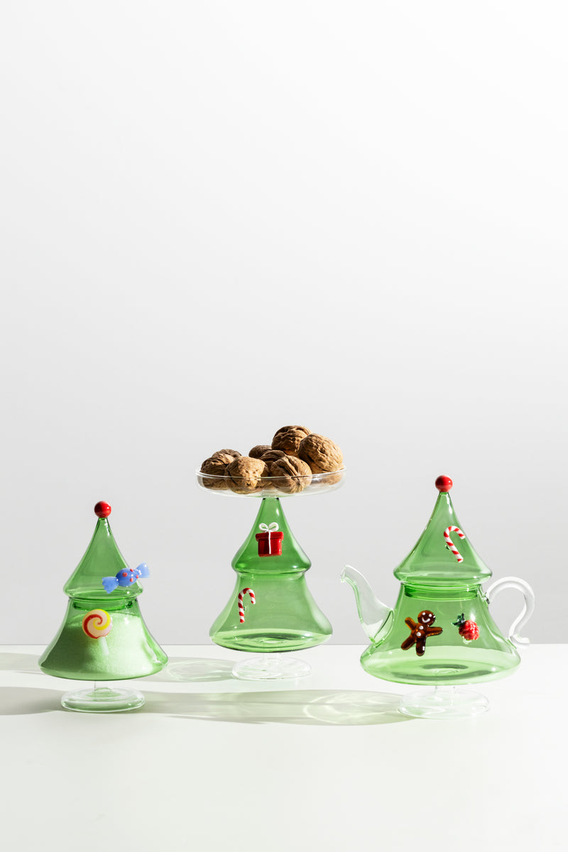 Ichendorf Milano | Zuccheriera ad albero di Natale in vetro Natale 2025 "Schiaccianoci"