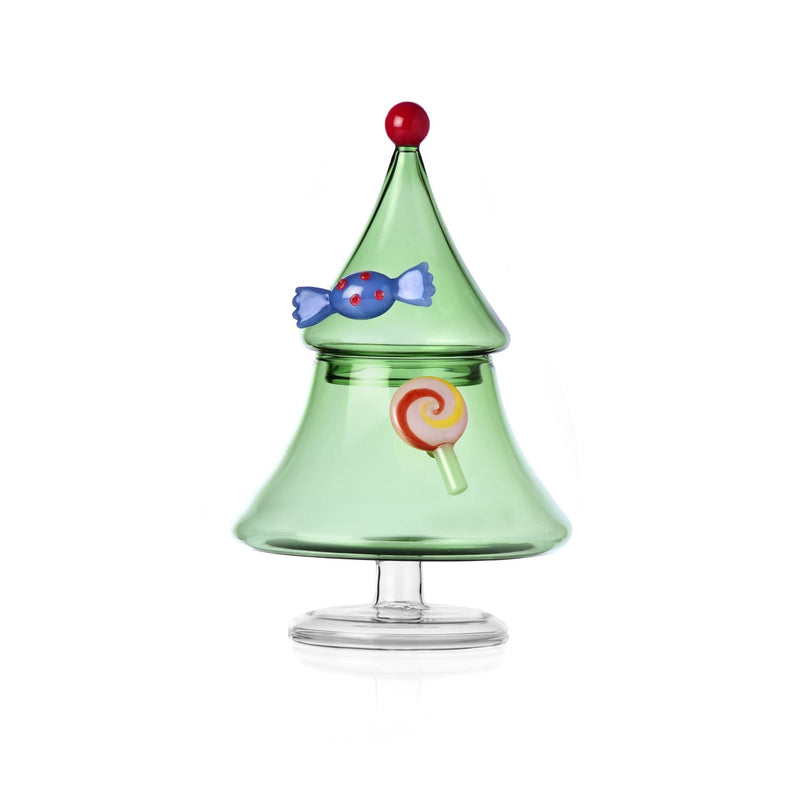 Ichendorf Milano | Zuccheriera ad albero di Natale in vetro Natale 2025 "Schiaccianoci"