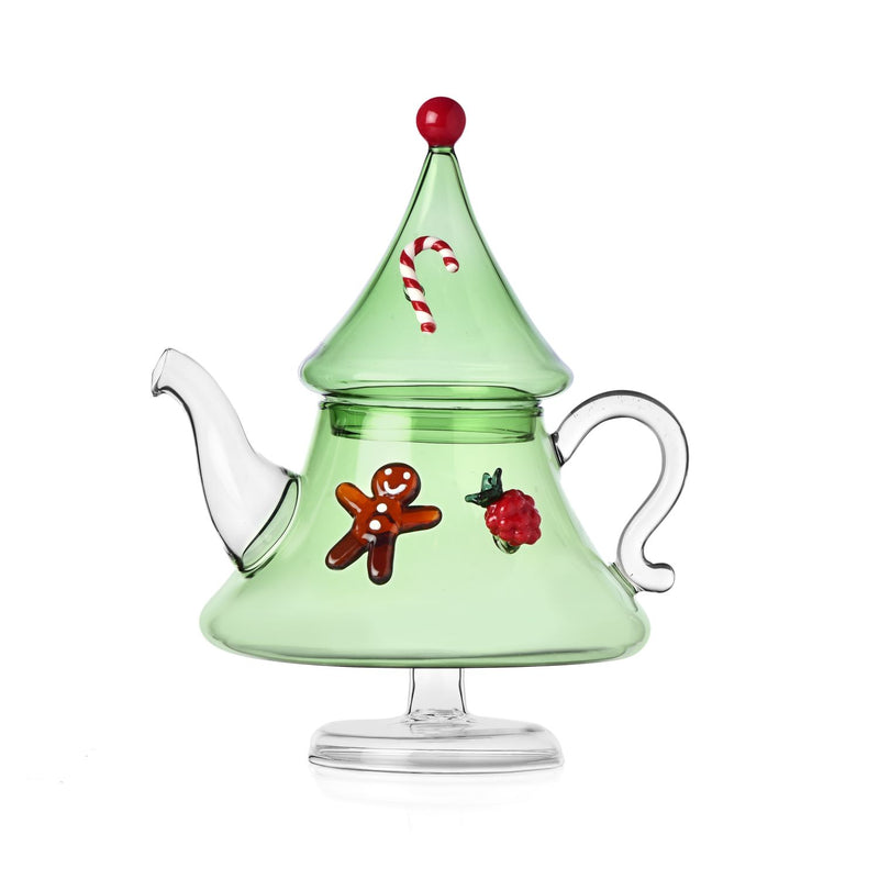 Ichendorf Milano | Teiera ad albero di Natale in vetro Natale 2025 "Sciaccianoci"